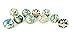 Karmakara Ornate Blue Floral Ceramic Knobs For Cabinets & Cupboards - Hand Painted Pulls