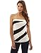PattyBoutik Women’s Striped Tube Top (Black and Ivory M)