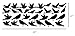 Innovative Stencils Bird Wall Decal Stickers Peel and Stick Decor Flying and Sitting Removable and Reusable Vinyl Wall Art Decor Addon for Large Tree Decals #1387 (Small, Matte Black)