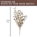 Valery Madelyn 6 Packs Gold Glitter Christmas Picks with Artificial Pine Cone and Leaves for Christmas Flower Arrangements Wreaths and Holiday Decorations (Leaves)