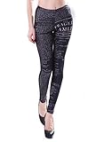 HDE Women's Funky Digital Print Design Graphic Stretch Footless Fashion Leggings (The Tragedy of Hamlet, Medium)