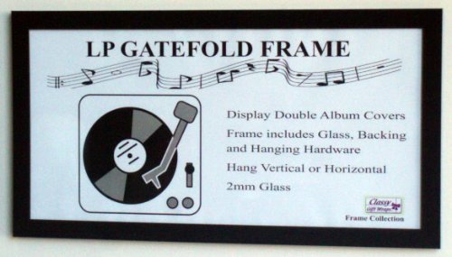 Black LP Gatefold Frame w/Glass