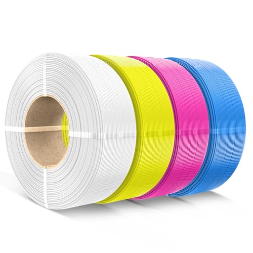 SUNLU CMYK PLA Filament Nachfüllung 1,75mm, PLA 3D-Drucker Filament Geeignet für Bambu und SUNLU 3rd Wiederverwendbare Spule, Maßgenauigkeit +/-0,02mm