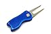 Blue GoPick Golf Divot Repair Tool - Stainless Steel Switchblade with Detachable Ball Marker