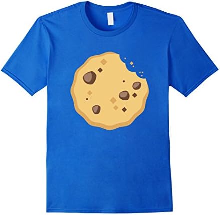 Mens Cute Chocolate Chip Bite Dessert Cookie Food Emoji T-Shirt Small Royal Blue