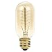Vintage Edison Bulb 40W 110V E27 Base T45 Squirrel Cage Tubular Tungsten Filament Incandescent Light Bulb, Warm Light Dimmable Filament Bulb for Home Light Fixtures Decorative, Pack of 3