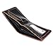 ABC New Fashion Cool BOY Men's Leather Bifold Credit/id Cards Holder Slim Wallet (Brown+Black)