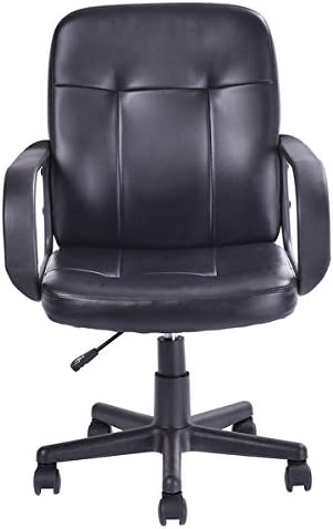 Costway Ergonomic PU Leather Midback Executive Computer Best Desk Task Office Chair