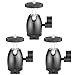 Neewer 3 Pieces 1/4 inch Screw Tripod Mini Ball Head with Lock and Hot Shoe Adapter for LED Light,Monitor,DSLR Cameras,Video and Camcorders