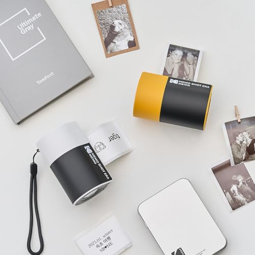 KODAK Memo Shot ERA Kids Instant Digital Camera and Photo Label Printer, White (Camera with 1 Roll One-Touch Label Cartridge)