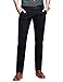 Match Mens Slim-Tapered Flat-Front Casual Pants(Black,34)