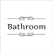 ufengke Simple Bathroom Wall Decals, Bathroom Restroom Removable Wall Stickers Murals