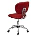 Flash Furniture Mid-Back Red Mesh Padded Swivel Task Office Chair with Chrome Base - H-2376-F-RED-GG