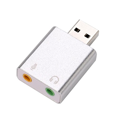 Mchoice Audio Adapter 3D Sound card 7.1 USB To 3.5mm mic headphone Jack Stereo Headset
