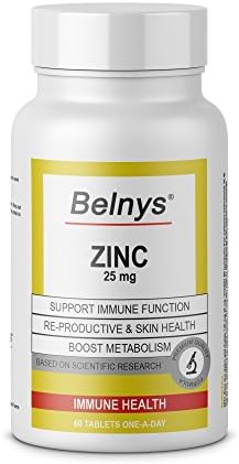 Belnys – Zinc – Boost Metabolism – High Potency Supplement (60 tabs)