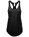 JC DISTRO Women's Basic Jersey Racer-Back Black Tank Top Medium
