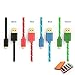 Cell Phone 4 PACKS Micro USB Cable - 6.6feet 4.9ft 3.3 ft 1.6ft With Golden Connector - Strong Braided 20AWG - 4 Colors- Hi Speed Sync And Quick Charing USB Cables For Samsung Galaxy