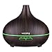 VicTsing Essential Oil Diffuser, 300ml Oil Diffuser with 7 Color Lights and 4 Timer, Aromatherapy Diffuser with Auto Shut-off Function, Cool Mist Humidifier BPA-Free for Bedroom Home - Dark Brown primary
