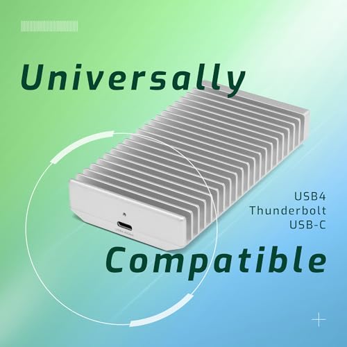 OWC Express 1M2 40Gb/s Portable NVMe SSD Drive USB4 (Thunderbolt Compatible/USB-C), Ultra Fast External SSD Drive with Aluminum Heatsink Enclosure (Case Only)