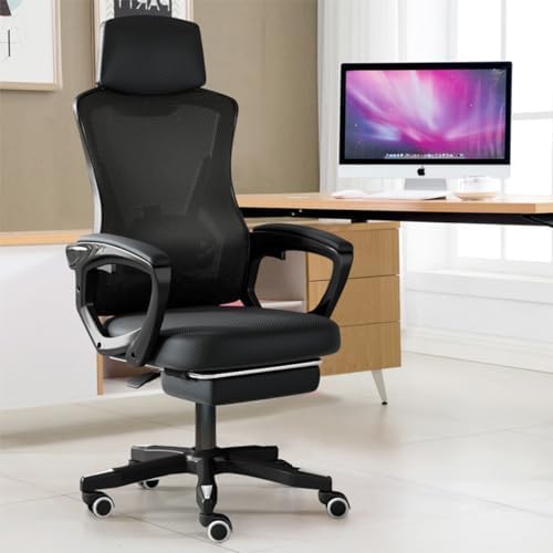GoldenLike Office Desk Chair, Mid Back Swivel Lumbar Support, Mesh