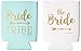 Bride Tribe Bachelorette Party Can Sleeves - 11 Pack Insulated Neoprene Drink Holders, Fit Reg Beer Cans (Mint)