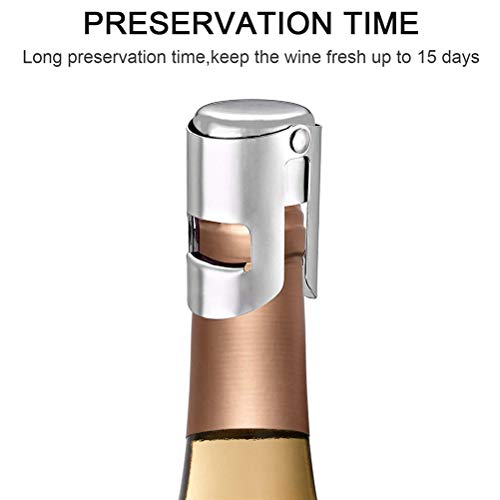 image for 2Buyshop Rose Gold Champagne Stopper Stainless Steel Fizz Saver Champa