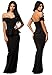 made2envy Drop shoulder Peplum Maxi Evening Dress