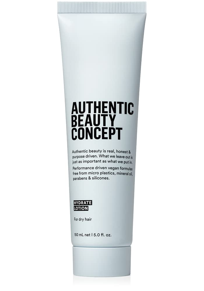 Authentic Beauty Concept Hydrate Lotion: Leave-In Cream for Dry, Curly Hair | Fights Frizz & Protects from Blow Dry Damage