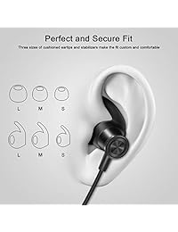 Auriculares Bluetooth LETSCOM, audífonos magnéticos inalámbricos con Bluetooth 5.0, 8 horas de reproducción, HiFi Bass, estéreo, para deportes, ejercicio, correr, gimnasio 0