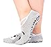 Non-skid No Slip Grip Socks for Barre Yoga Pilates Gym Ballet Hospital Maternity (Grey)