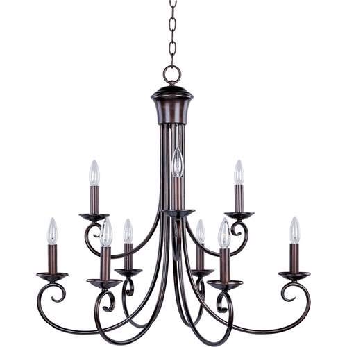 Maxim Lighting Loft Oil Rubbed Bronze 9-Light Chandelier 70006OI