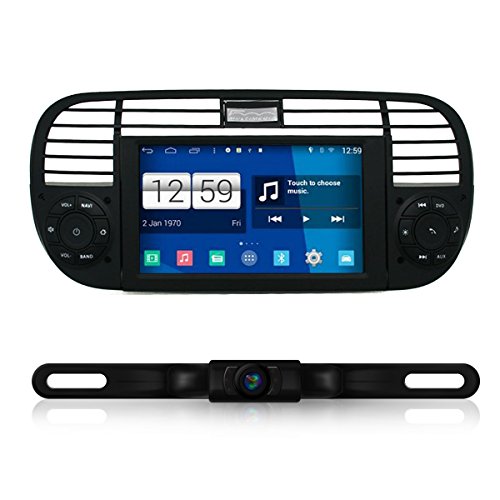 IOKONE Touch Screen Quad Core Android 4.4 1 Din Car DVD GPS Navigation System Stereo Radio DVD Player for Fiat 500 2007 2008 2009 2010 2012 2013 2014 2015
