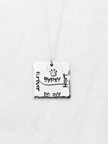 Heart Rainbow Bridge Pet Memorial Jewelry Personalized Cat Dog Horse Pet Loss Necklace Pendant for Pet Loss