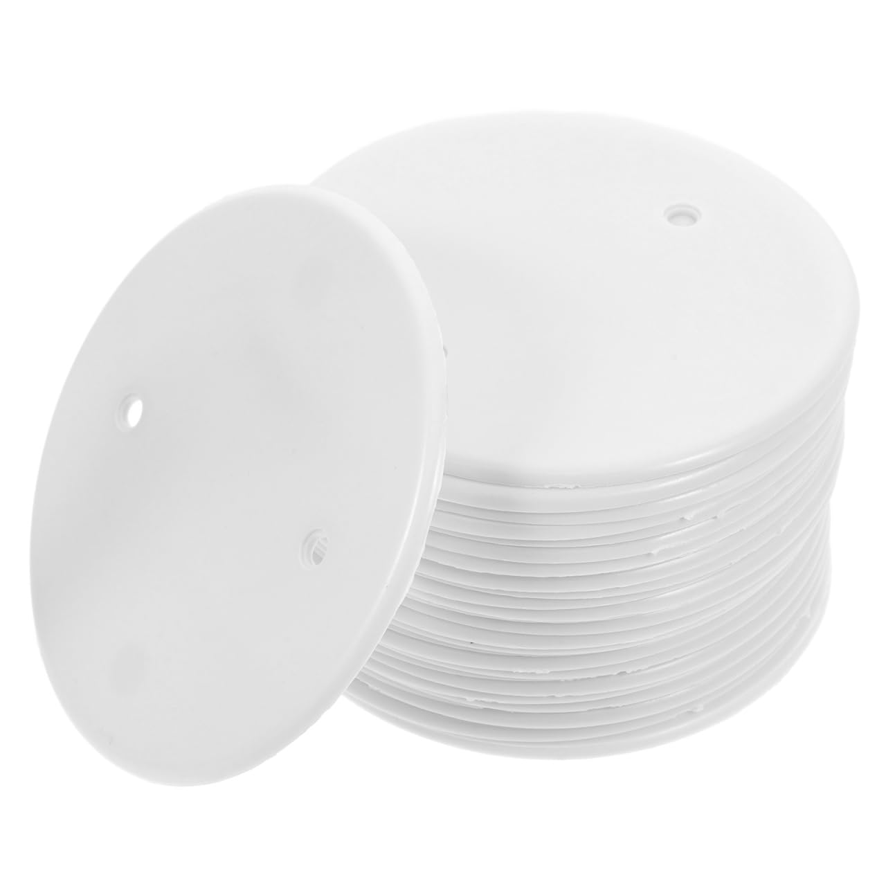 Angoily 30 Pcs 4 Inch Ceiling Blank-Up Cover,Plastic Wall Hole Cover,Ceiling Plate Flat Round Electrical Covers, Fan Switch Cap,Blank Plate for Wall Plasterboard Hole Covering