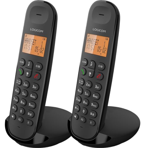 Telephone fixe sans fil - LOGICOM - DECT ILOA 250 DUO - Noir - Sans repondeur