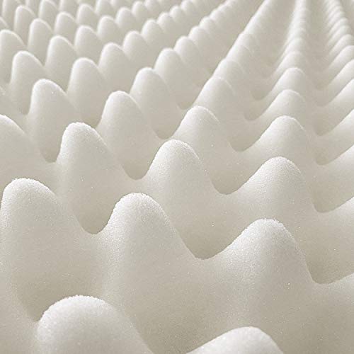 Egg Crate Mattress Topper, Ventilated, Convoluted Foam for Pressure