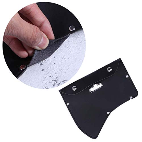 BESTOMZ Leather Axe Head Sheath Axe Cover with Hook