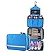 MONSTINA Travel Toiletry Bag Cosmetic Organizers with Hanging Hook Use in Hotel,Bathroom (Toiletry Bag, Blue)