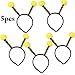 Party Headbands, FunPa 5PCS Bee Headbands Bulk Bumblebee Hair Hoop Tentacle Hair Band for Kids Women Halloween Birthday Baby Shower Gender Reveal Party Bee Day Supplies