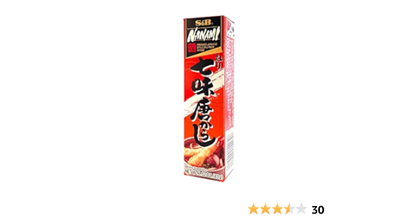 S&B Pasta de Chile en Tubo Nnami, Estilo Japonés (Nanami) 40 ...