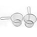 Stainless Steel Deep Fry Basket Round Wire Mesh Fruit Strainer With Long Handle Frying Cooking Oil Strainer Colander Sifter Sieve