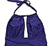 B2prity Women's Slimming One Piece Swimsuits Tummy Control Bathing Suit Halter Swimwear for Big Busted Curvy Woman C-Blue