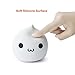 Kids Night Light EMDMAK Silicone Night Lamp Battery Operated with 7-Color Mood Light, Sensitive Tap Control for Baby Kids Adults (White) (Light A)