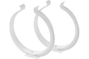 Repa Market 4" Inch Plastic Pipe Support Clamps for Round HVAC Ducts - 2 Pieces - Walll and Ceiling Mount Brackets - Secure a