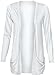 Fashion Wardrobe Womens Long Sleeves Drop Pocket Boyfriend Cardigan Ladies Open Casual Tops 8-14 (USA 10-12 / UK 12-14 (M/L), White)