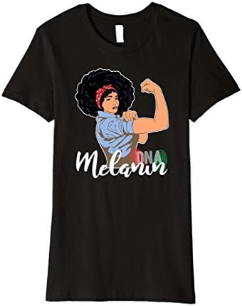 Womens Melanin Strong NAtural Hair Shirt Gift - Melanin DNA Shirt Large Black