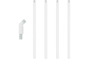 SHENGQINGTOP M10 Threaded Extension Rod with Sloped Ceiling Adapter Kits for Pendant Light, Island Lighting, White
