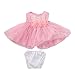 Jili Online Lace Dress Pink Striped Skirt Fit 18 inch American Journey Girl My Life Doll