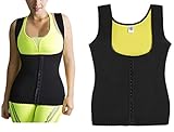 Women's Slimming Vest Hot Sweat Body Shaper Shirt for Weight Loss Sauna Tank Top Neoprene Vest with zip
