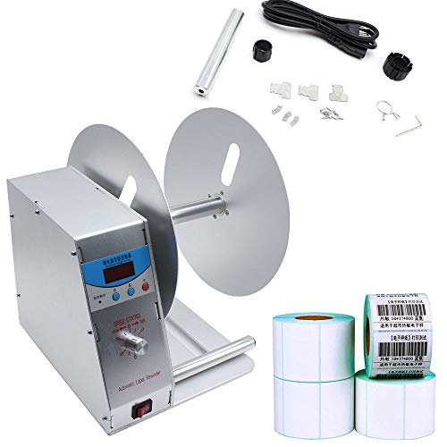 Label Rewinder Machine, Adjustable Speed Digital Automatic Label Rewinder Tags Industry Electric Labeling AC110V US Stock